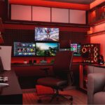 interior design, home office, modern interior, bedroom, study, pc, earphone, headphones, music, sound, technology, games, playstation, gamer, ps4, ps5, console,